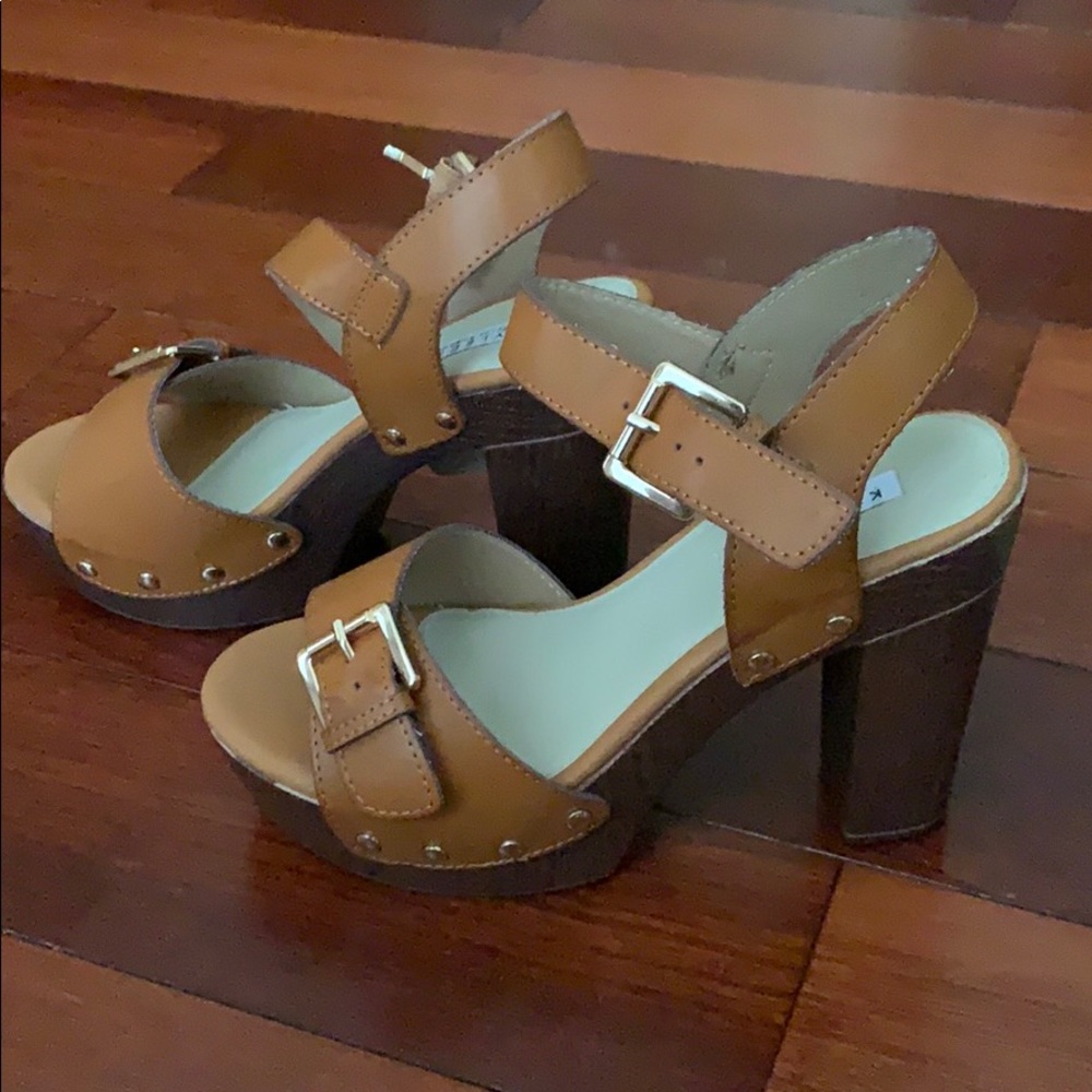 Tan platform High Heels